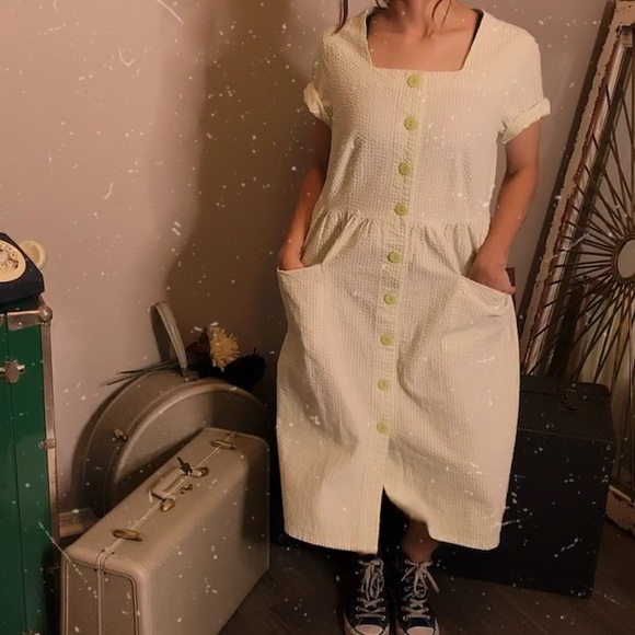 Vintage Cottage Core Midi Summer Dress - Picture 11 of 11